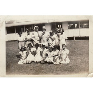 A group of children at Breezy Meadows Camp in Holliston, Massachusetts