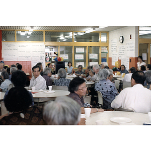 Men and women attend a Chinese Resident Association celebration