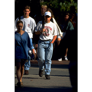 Students walking on campus