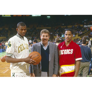 Men's Basketball--NBA--Reggie Lewis w/ Celtics-- Andre Lafleur w/ Houston