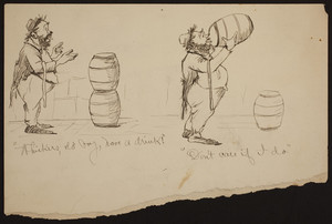 [Untitled group of satirical and stereotypical sketches.]