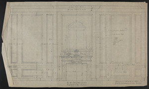 Rear Drawing Room Towards Fire Place, Alteration of House for J.S. Ames, Esq., at #3 Commonwealth Ave., Boston, undated