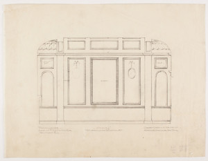 Reception room elevation (fireplace), 1/2 inch scale, residence of F. K. Sturgis, "Faxon Lodge", Newport, R.I.