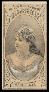 Cigarette card for Between the Acts Cigarettes, Thos. H. Hall, manufacturer, New York, New York, undated