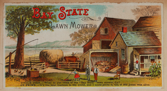 Trade card, Bay State Lawn Mower, Blair Manufacturing Company, Springfield, Mass.