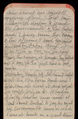 Thomas Lincoln Casey Notebook, February 1893-May 1893, 49, War about his [illegible]