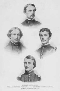 Robert Gould Shaw, William Lowell Putnam, Charles Russell Lowell, Jr., and James Jackson Lowell