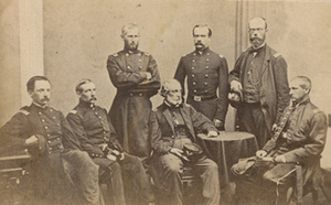 Unidentified field staff and officers