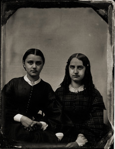 Studio portrait of two young women