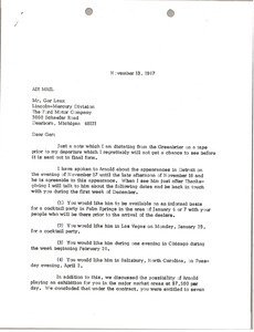 Letter from Mark H. McCormack to Gar Laux