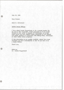 Memorandum from Mark H. McCormack to Hans Kramer