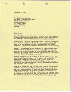 Letter from Mark H. McCormack to Christopher Lewinotn