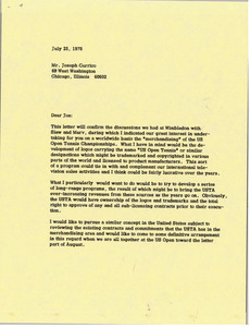Letter from Mark H. McCormack to Joseph Carrico