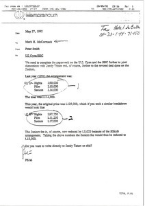 Memorandum from Peter Smith to Mark H. McCormack