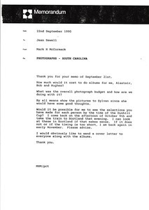 Memorandum from Mark H. McCormack to Jean Sewell