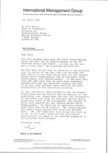 Letter from Mark H. McCormack to Bill Bryce