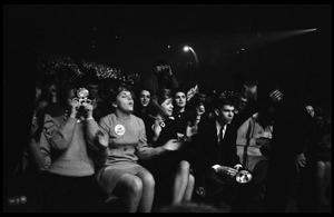 Audience members at the Beatles concert at the Washington Coliseum