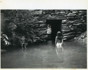 Nina Keller, swimming, Montague Farm Commune