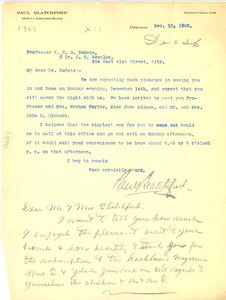 Letter from Paul Blatchford to W. E. B. Du Bois
