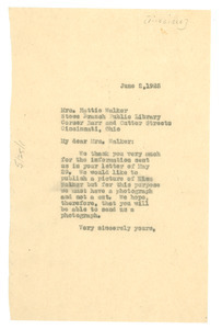 Letter from Crisis to Hattie Walker