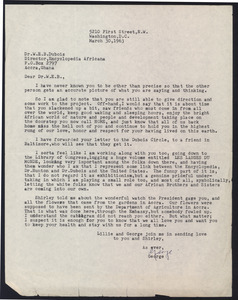 Letter from George B. Murphy to W. E. B. Du Bois