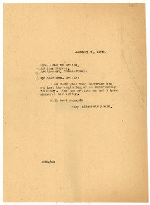 Letter from W. E. B. Du Bois to Anne de Grille