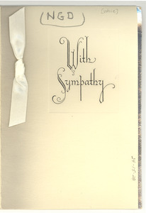 Greeting card from Nellie Allen White to W. E. B. Du Bois