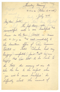 Letter from Ellen Irene Diggs to W. E. B. Du Bois