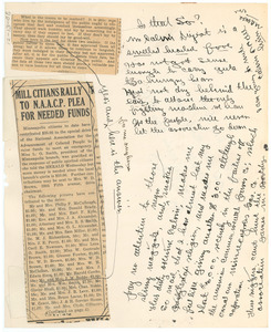 Assorted unidentified newspaper clippings with commentary by J. M. Boddy