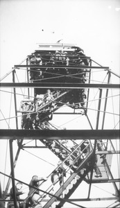 Students on Mount Toby observation tower