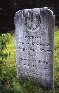 Montague (Mass.) gravestone: Taft, Byron (d. 1840)