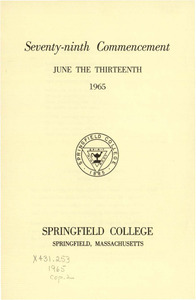 Springfield College Commencement Program (1965)