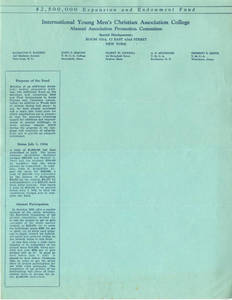 Springfield College Alumni Association Promotion Committee letterhead