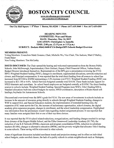 Committee on Ways and Means hearing minutes, May 14, 2015