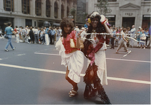 Marsha P. Johnson and Sylvia Rivera at Pride March, 1986