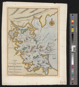 A new and accurate chart of the harbour of Boston, in New England, in North America