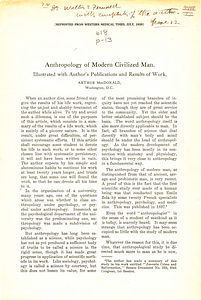 Anthropology of modern civilized man, illustrated with author's publications and results of work