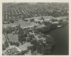 Aerial photograph of Springfield College campus