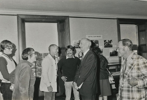 Reception for Robert Francis at Jones Library 1977