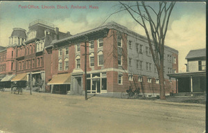 Post office and Lincoln Block in Amherst