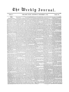 Chicopee Weekly Journal, November 3, 1855