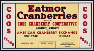 Coos Brand Eatmor Cranberries