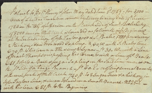 Land grant, 1789 June 6
