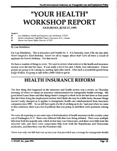 "Your Health" Workshop Report