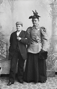 Marie Høeg and an Unknown Individual Crossdressed