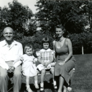 Joseph Murray with wife and children