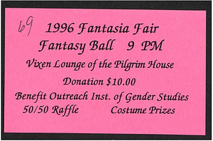 1996 Fantasia Fair Fantasy Ball Ticket