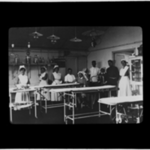 Nurses and staff in an operating room