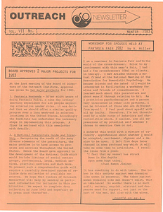 The Outreach Newsletter Vol. 7 No. 1 (Winter 1983)
