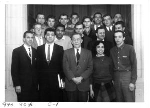 Members of Suffolk University's Spanish Club, 1961